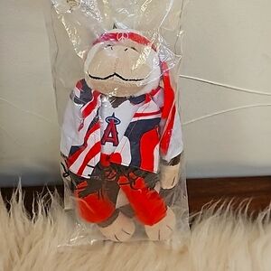 NWT LA Anaheim Angels Baseball Plush Groovy 70s Rally Monkey Jack in the…